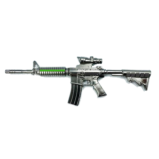 BL3-019 M4 **Thin Green Line** Challenge Coin Police, Army, Border Patrol CBP (4.5 inch)