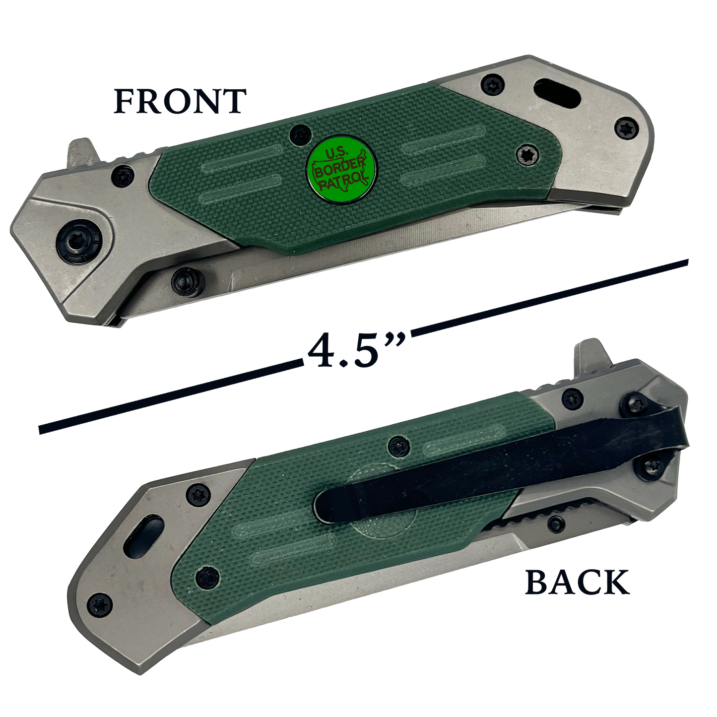 GB2-004 Border Patrol tactical pocket knife BPA Rescue Tool Steel Blade Patrol Agent CBP Bortac