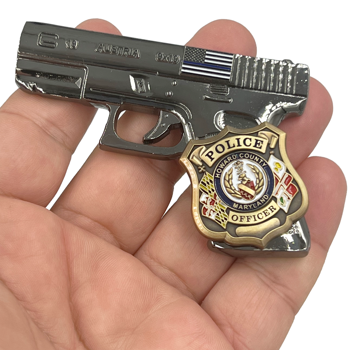 discontinued EL12-015 Howard County Baltimore Maryland Police Challenge Coin