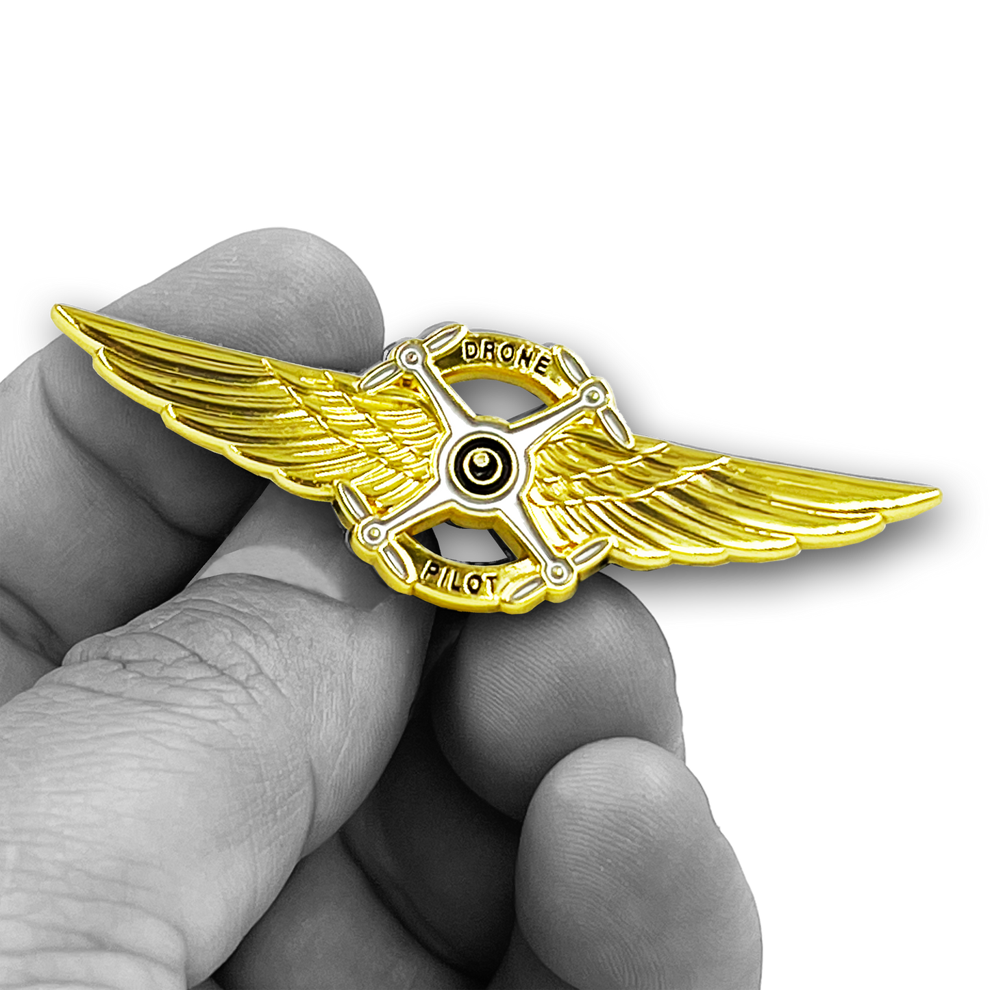 EL13-016 Full size UAS FAA Commercial Drone Pilot Wings pin
