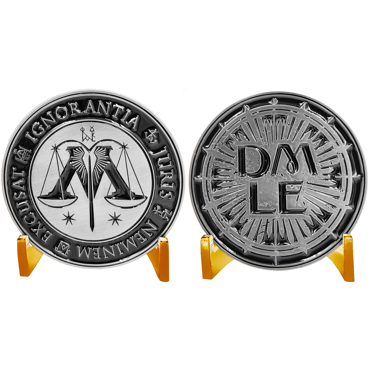 EL5-022 Department of Magical Law Enforcement DMLE Challenge Coin Antique Nickel plated