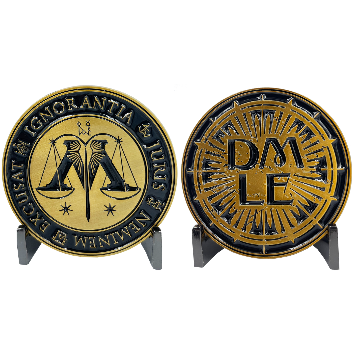 EL8-021 Department of Magical Law Enforcement DMLE Challenge Coin Antique Gold plated