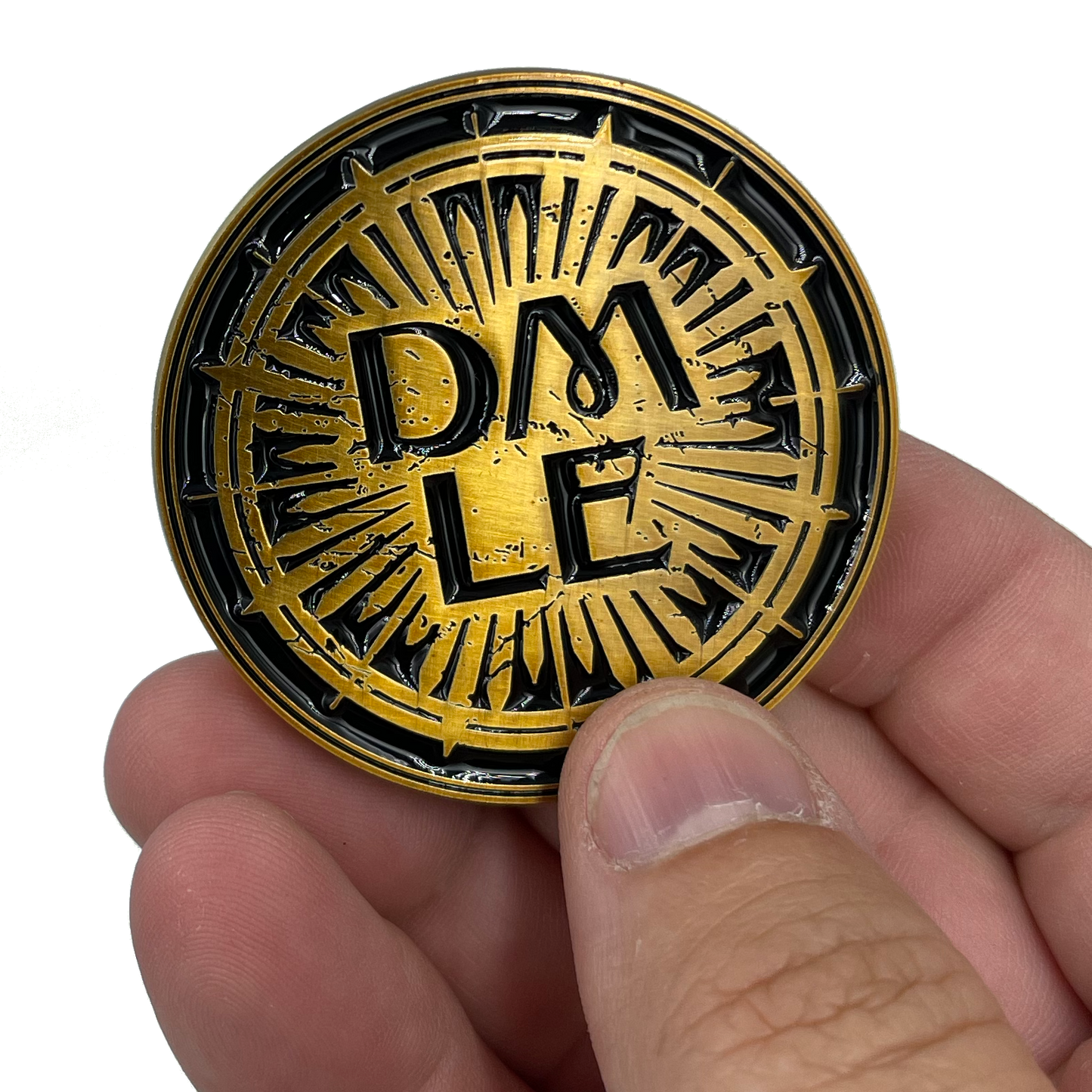 EL8-021 Department of Magical Law Enforcement DMLE Challenge Coin Antique Gold plated