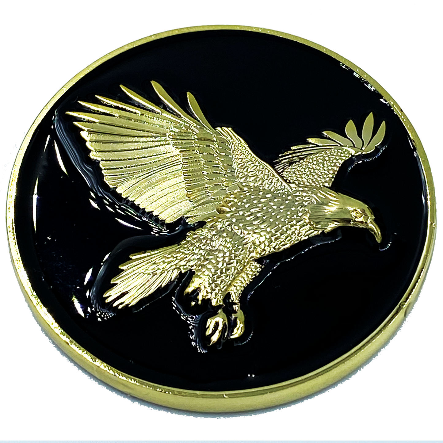CL-II Honor Guard Challenge Coin Police Military Folded Flag Eagle