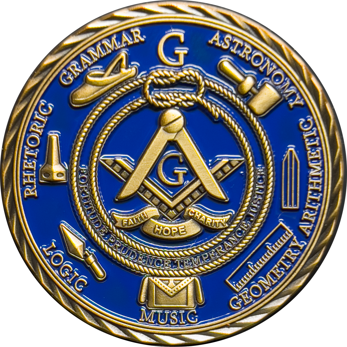 GL8-002 Masonic Illuminati FreeMason Lodge secret freemasonry challenge coin
