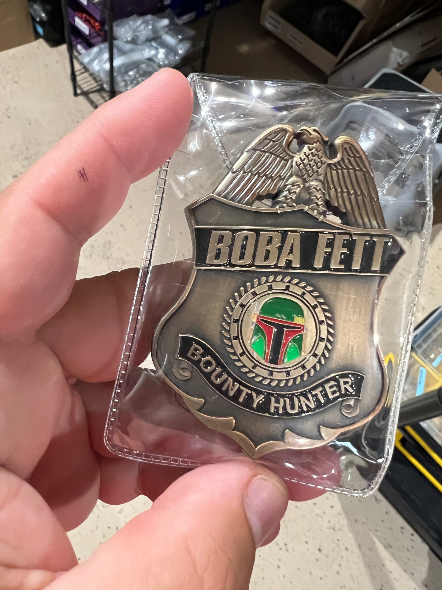 discontinued BL16-016 Boba Fett Bounty Hunter Full Size pin
