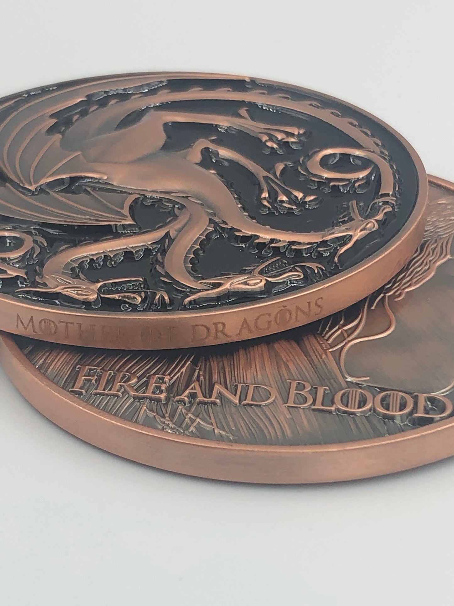 H-010 Mother of Dragons GoT challenge coin Game of Thrones Daenerys Targaryen Fire and Blood