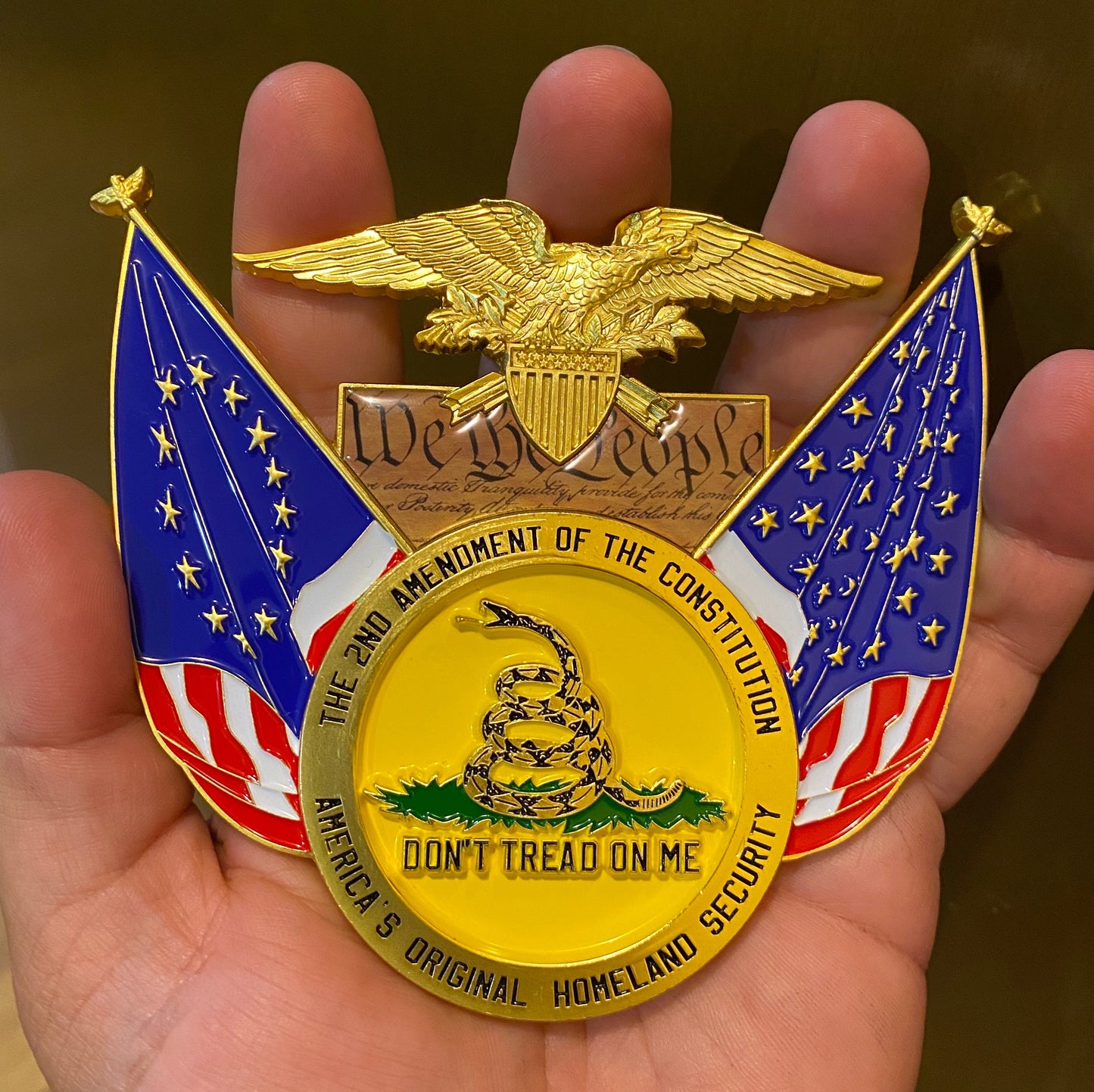 Discontinued BL17-014 2A Don't Tread on Me, We The People, Betsy Ross, 2nd Amendment Challenge Coin Medallion