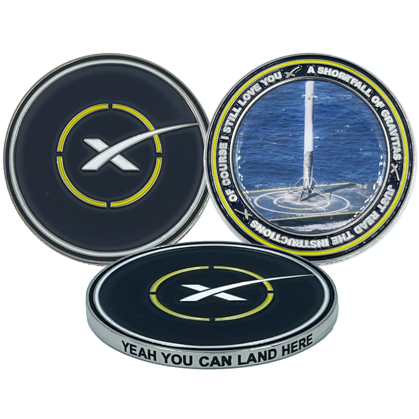 BL12-9 SpaceX Landing Pad Challenge Coin Landing Zone