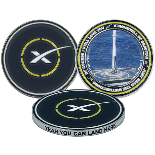 BL12-9 SpaceX Landing Pad Challenge Coin Landing Zone