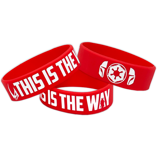 Beskar Red Rubber Silicone Bracelet (8 inch)