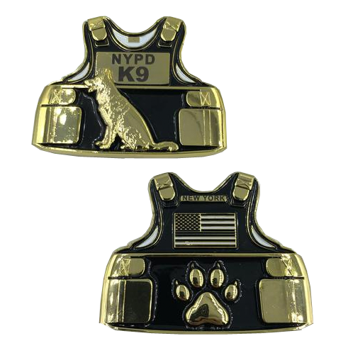 L-08 NYPD K9 Police Body Armor Challenge Coin