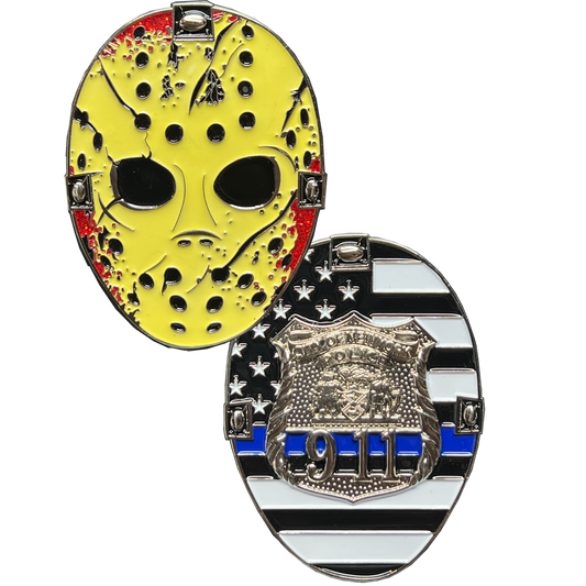 EL11-006 New York City Police Officer Jason Voorhees Challenge Coin Friday the 13th Movie Poster NYPD