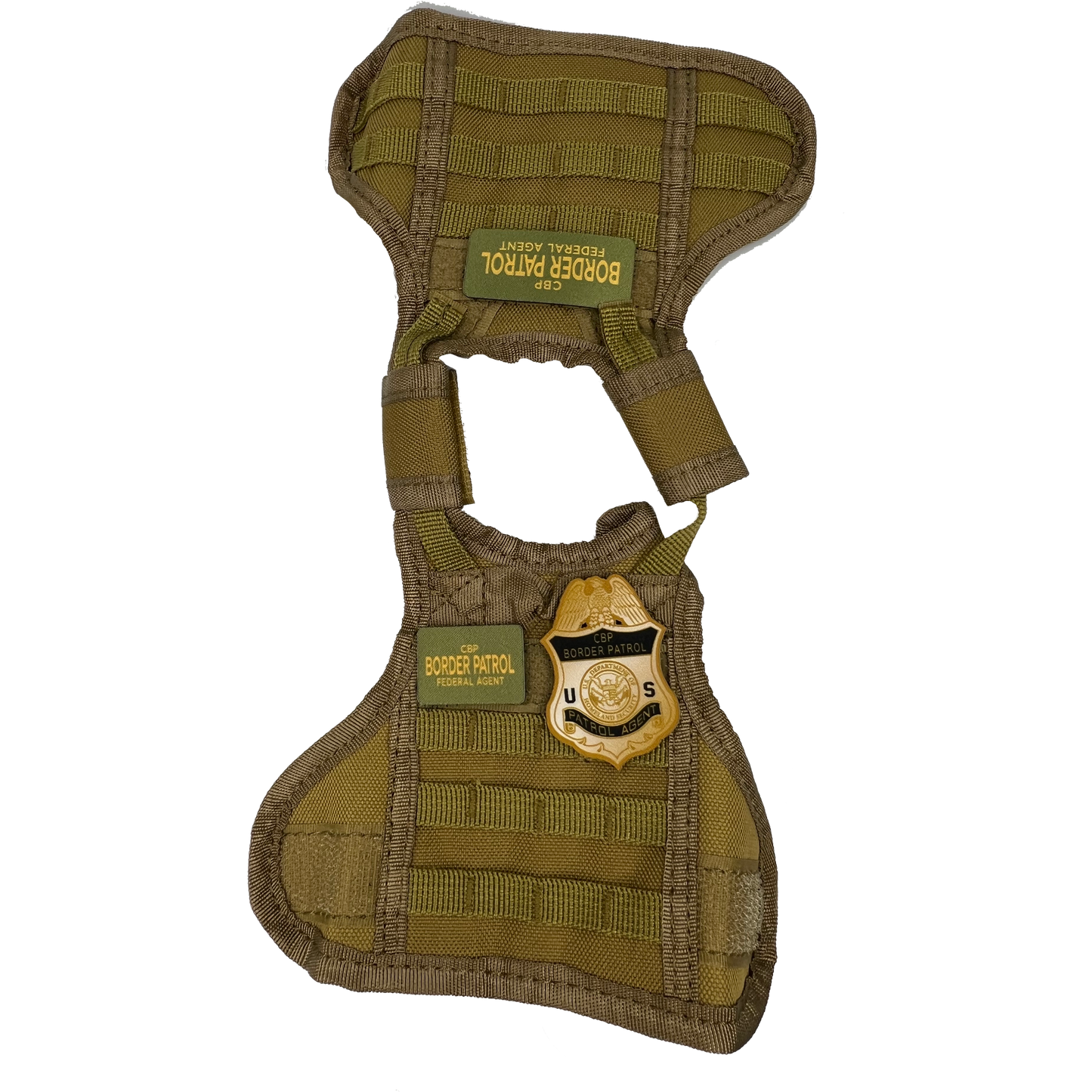 BRB-002-A Border Patrol Agent Tactical Beverage Bottle or Can Cooler Vest CBP BPA with removable patches perfect gift for Challenge Coin collectors