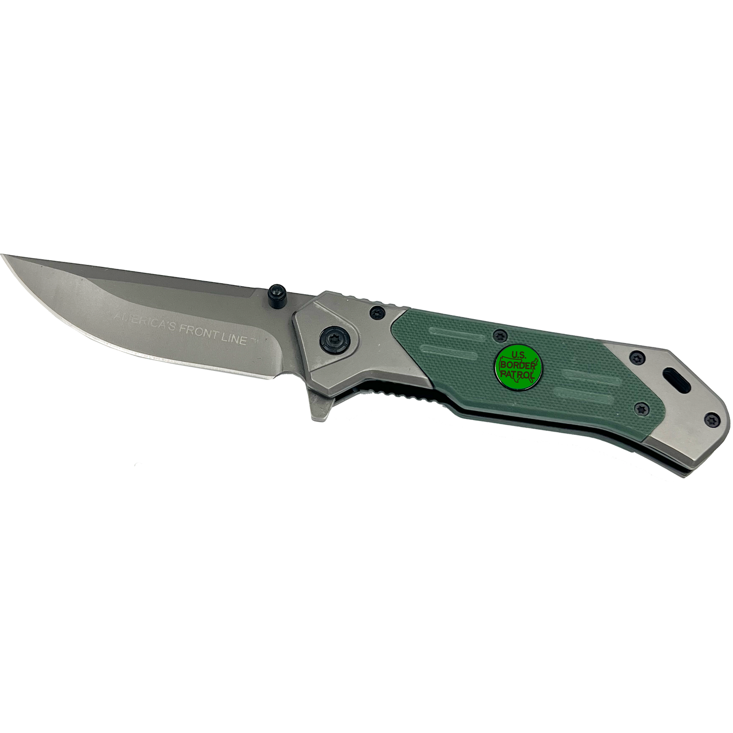 GB2-004 Border Patrol tactical pocket knife BPA Rescue Tool Steel Blade Patrol Agent CBP Bortac