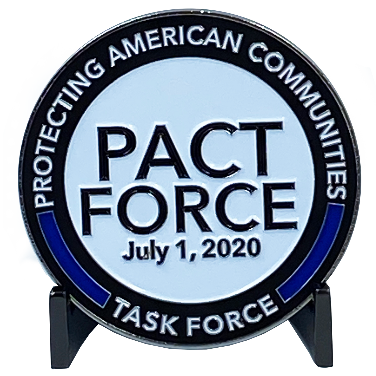DL6-02 President Donald J. Trump Pact Force 2020 Challenge Coin Protecting Monuments Thin Blue Line Police Federal Agent Border Patrol Task Force