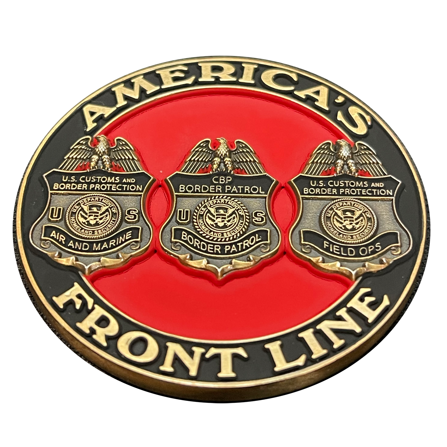 EL7-010 New CBP seal Challenge Coin Field Ops Border Patrol Air and Marine Challenge Coin BP OFO AMO