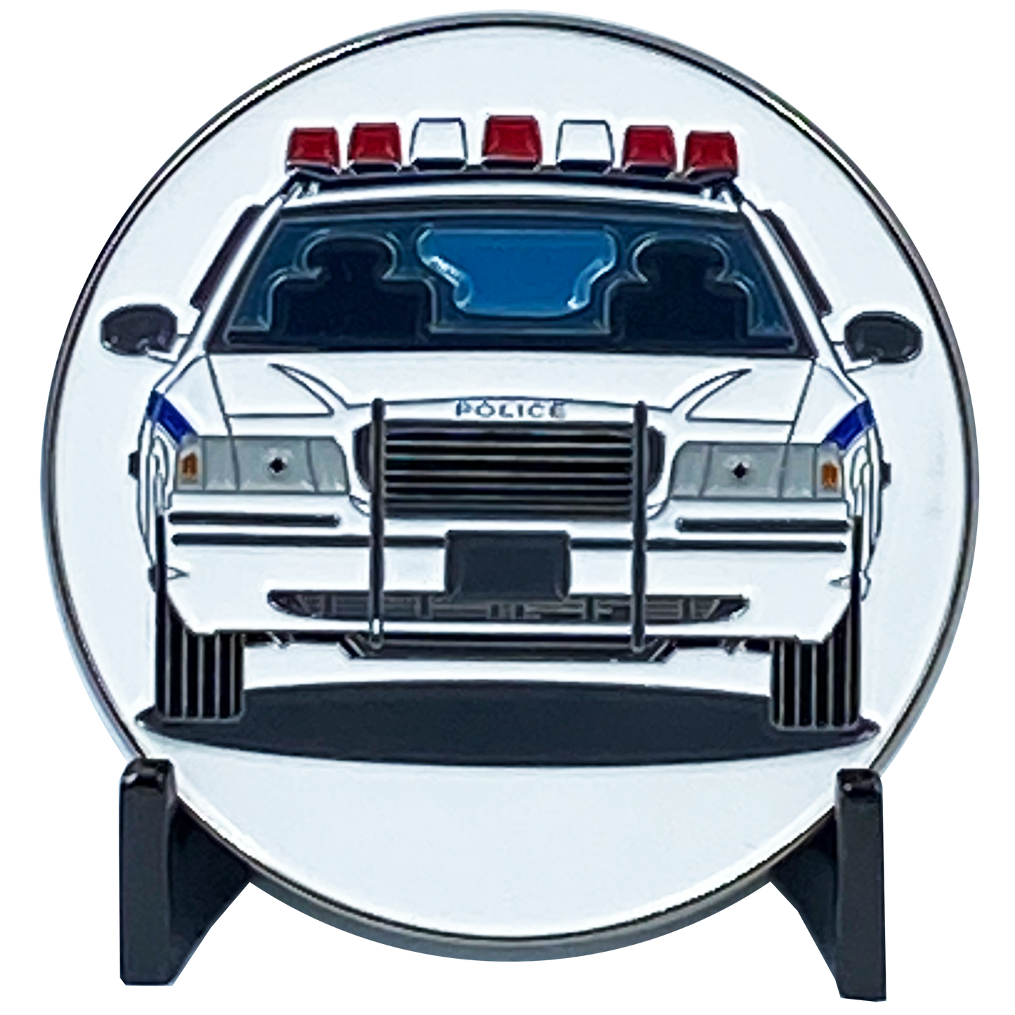 DL5-12 Happy Retirement Police Officer Challenge Coin Car Palm Tree Beach Gift Thin Blue Line