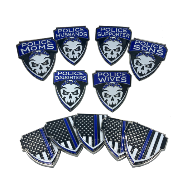 E-007 Police Daughters Thin Blue Line Challenge Coin Supporter