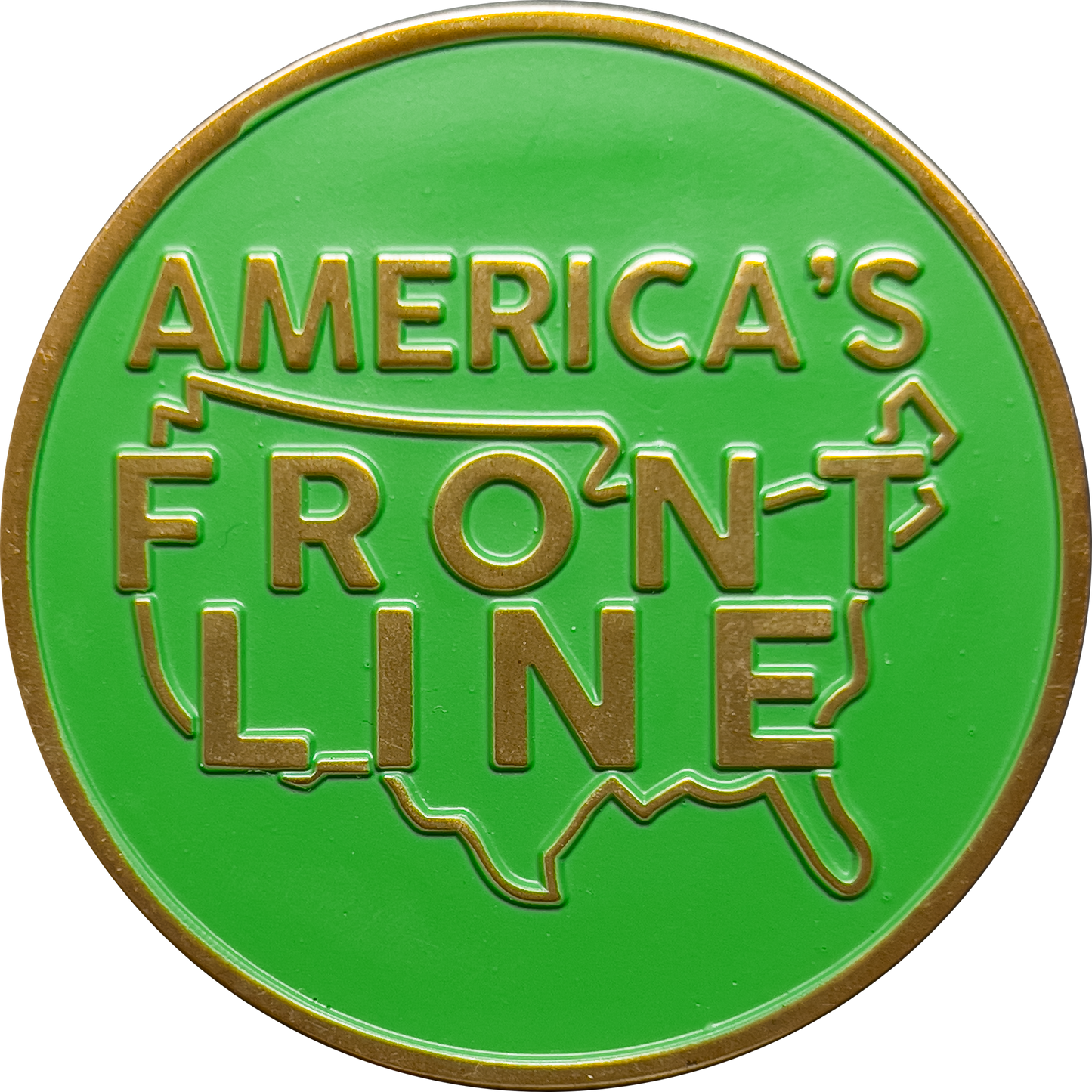 GL8-005 Warrior Mindset Challenge Coin Thin Green Line Border Patrol Agent Army Marines